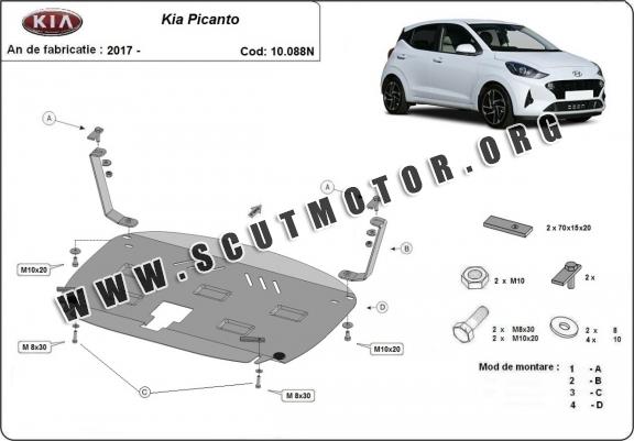 Scut motor metalic Kia Picanto