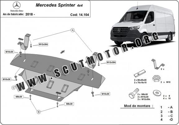 Scut motor metalic Mercedes Sprinter 4x4