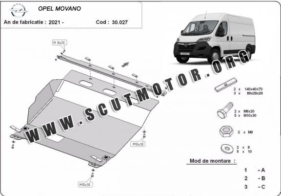 Scut motor metalic Opel Movano