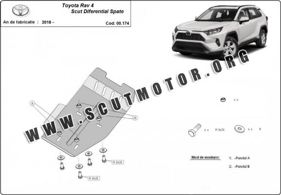 Scut diferențial spate Toyota RAV 4, motorizare 4x4