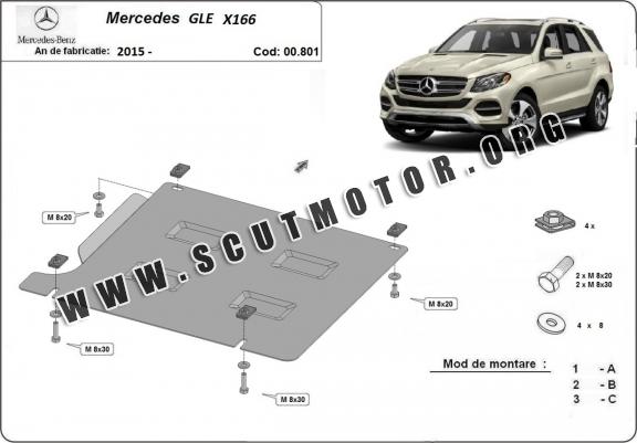 Scut cutie de viteză Mercedes GLE X166