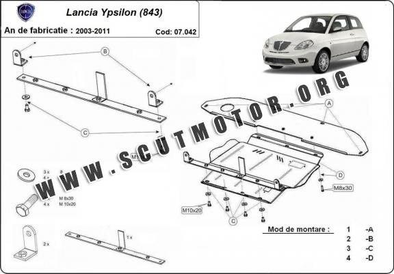 Scut motor metalic Lancia Ypsilon (843)