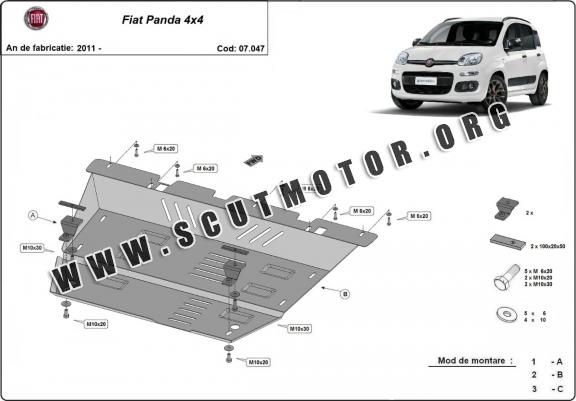 Scut motor metalic Fiat Panda 4x4