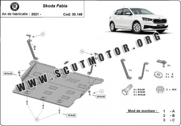 Scut motor metalic Skoda Fabia 4