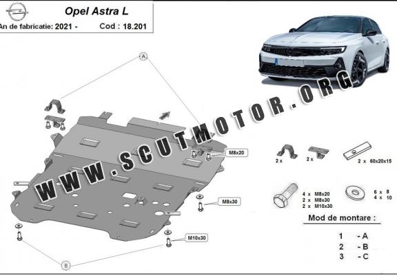 Scut motor metalic Opel Astra L