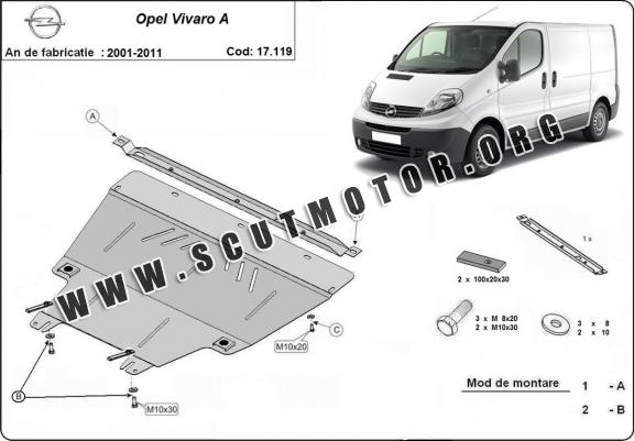 Scut motor metalic Opel Vivaro