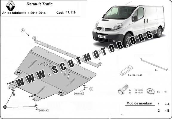 Scut motor metalic Renault Trafic (2011-2014)