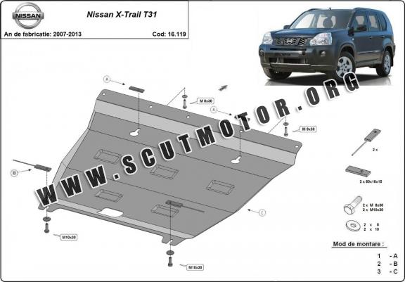 Scut motor metalic Nissan X-Trail T31 - model 2