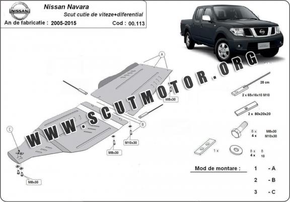 Scut cutie de viteză și diferențial Nissan Navara