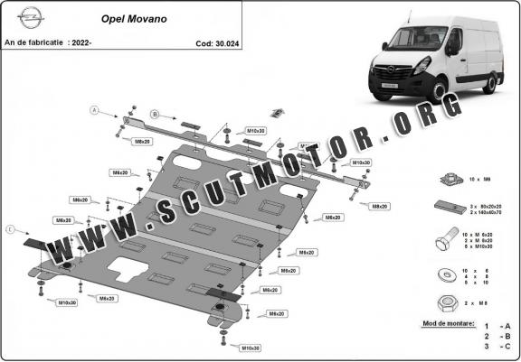 Scut motor metalic Opel Movano