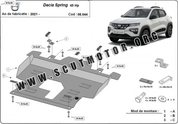 Scut motor metalic Dacia Spring