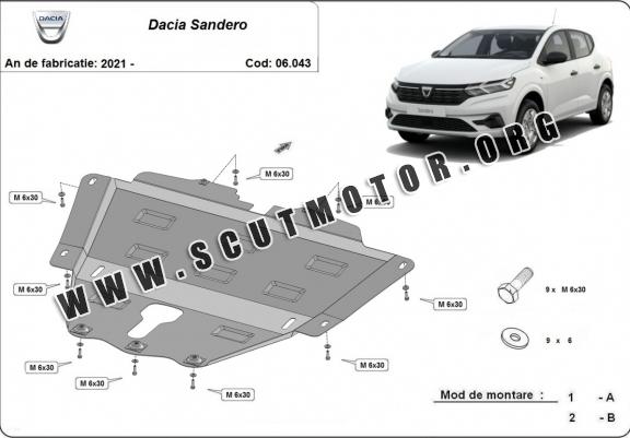 Scut motor metalic Dacia Sandero