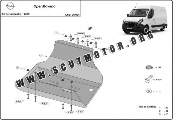 Scut rezervor Opel Movano