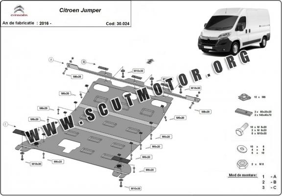 Scut motor metalic Citroen Jumper