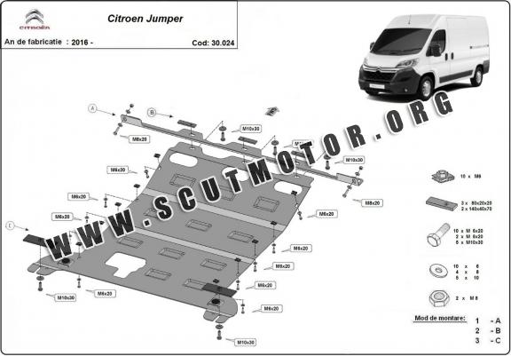 Scut motor metalic Citroen Jumper