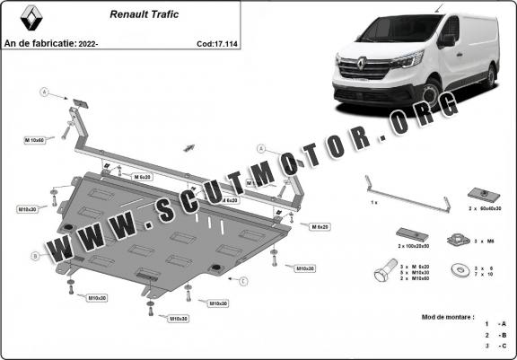 Scut motor metalic Renault Trafic