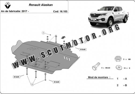 Scut motor metalic Renault Alaskan