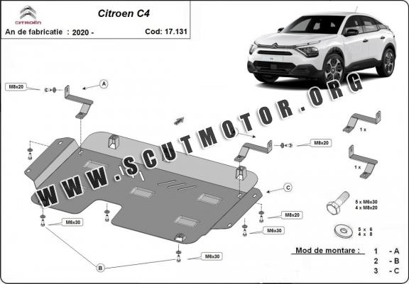 Scut motor metalic Citroen C4