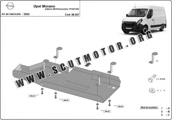 Scut rezervor AdBlue Opel Movano