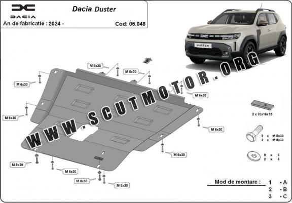 Scut motor metalic Dacia Duster - 4x2 + 4x4