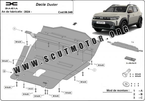 Scut motor metalic Dacia Duster - 4x4