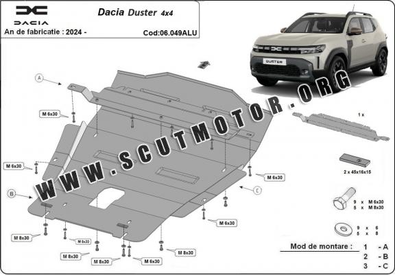 Scut motor din aluminiu Dacia Duster - 4x4