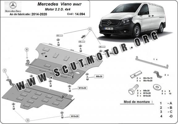 Scut motor metalic Mercedes Viano W447 - 2.2D 4x4