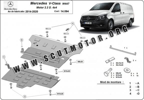 Scut motor metalic Mercedes V-Class W447 - 2.2D 4x4