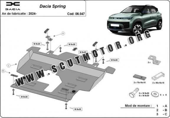 Scut motor metalic Dacia Spring
