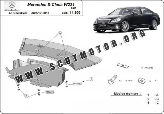 Scut motor metalic Mercedes S-Classe W221 - 4x2