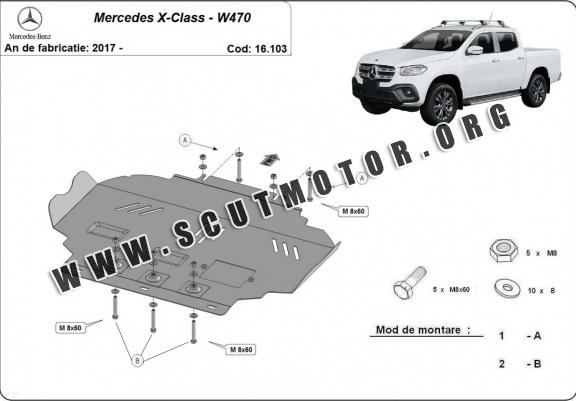 Scut motor metalic Mercedes X-Classe