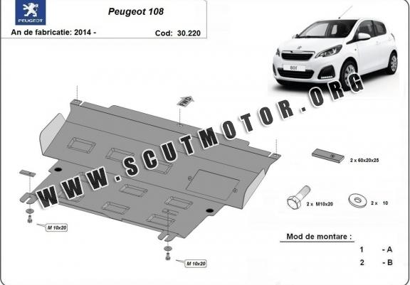 Scut motor metalic Peugeot 108