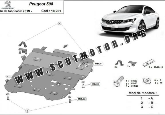 Scut motor metalic Peugeot 508