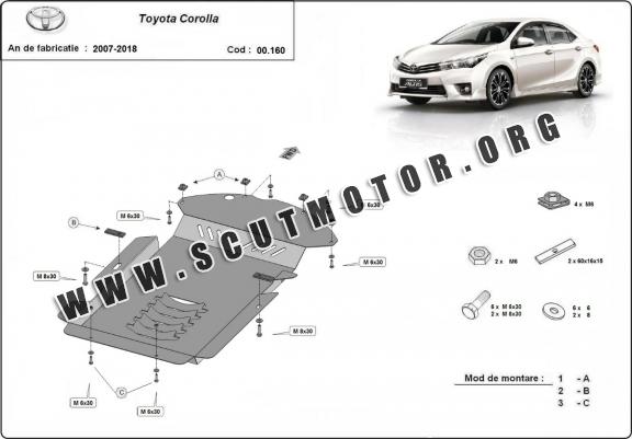 Scut antifurt catalizator pentru Toyota Corolla