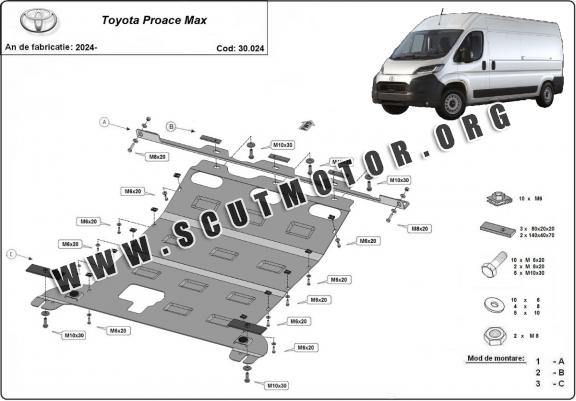 Scut motor metalic Toyota Proace Max