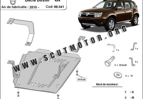 Scut rezervor din aluminiu Dacia Duster