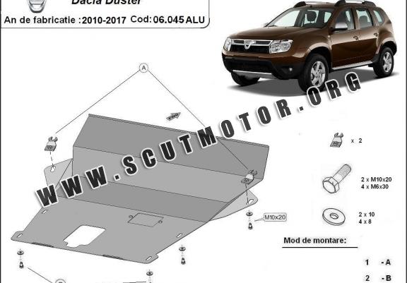 Scut motor din aluminiu Dacia Duster