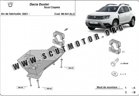 Scut clapeta EGR Dacia Duster din Aluminiu
