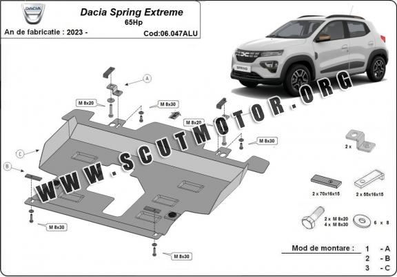 Scut motor Aluminium Dacia Spring Extreme
