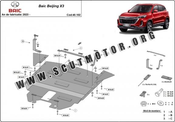 Scut motor metalic Baic Beijing X3