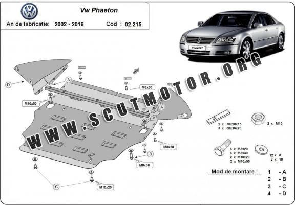 Scut motor metalic Volkswagen Phaeton