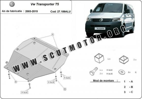 Scut motor metalic din aluminiu Volkswagen Transporter T5