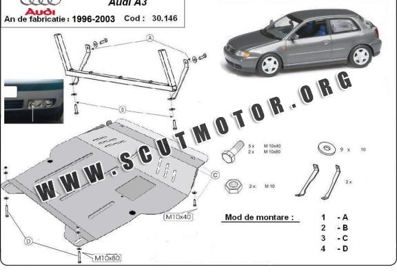 Scut motor metalic Audi A3