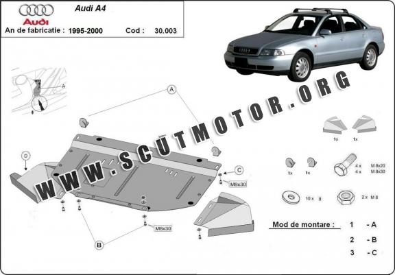 Scut motor metalic Audi A4 B5