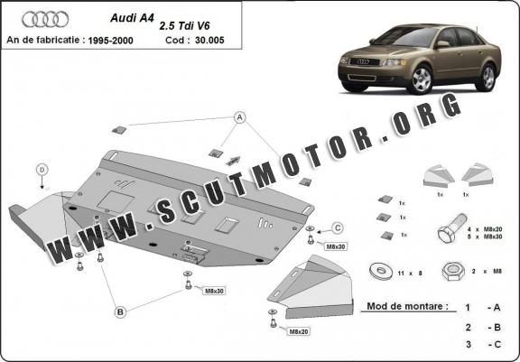 Scut motor metalic Audi A4 B5