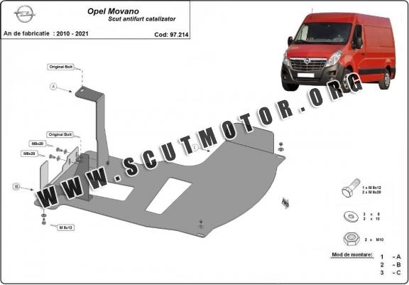 Scut antifurt catalizator Opel Movano