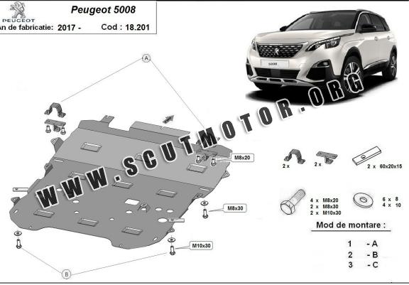 Scut motor metalic Peugeot 5008