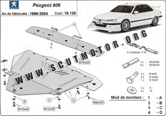 Scut motor metalic Peugeot 406