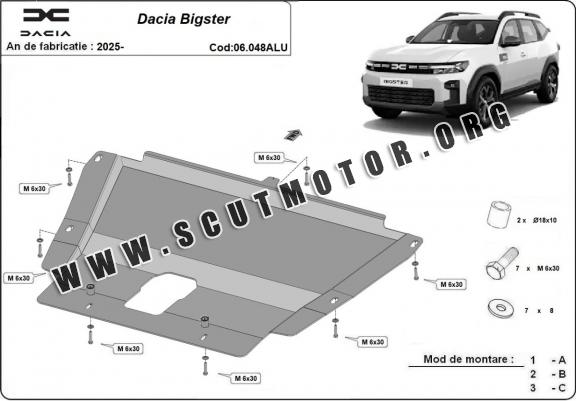 Scut motor din aluminiu Dacia Bigster - 4x4 + 4x2