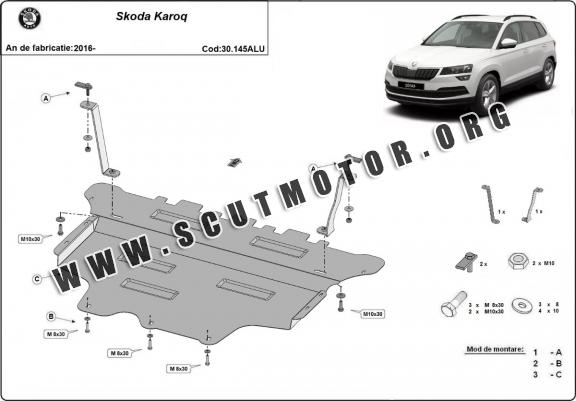 Scut motor din aluminiu Skoda Karoq